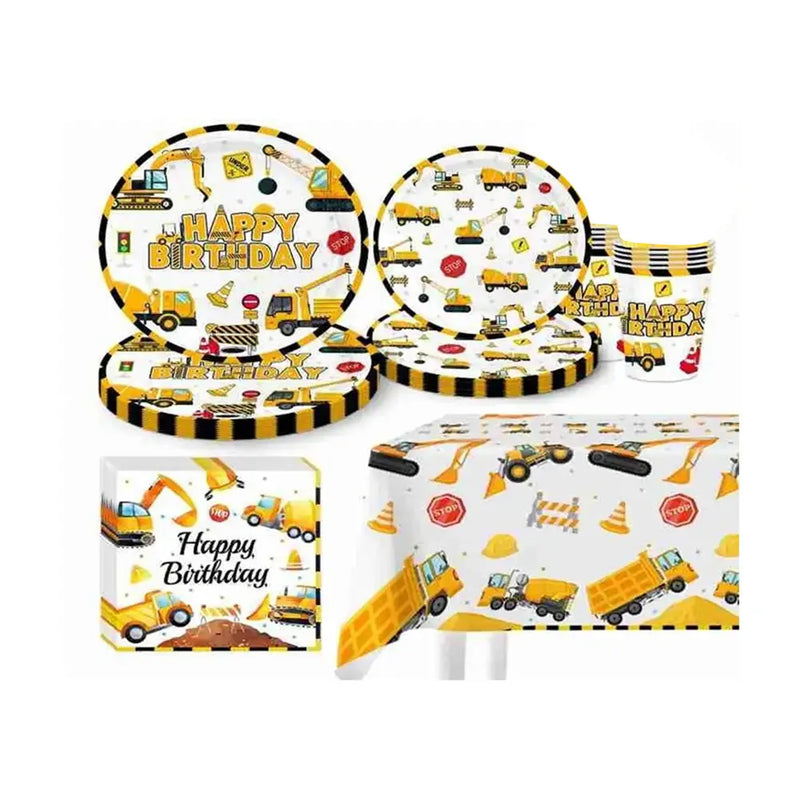 51 Piece Birthday Pack - Construction Site