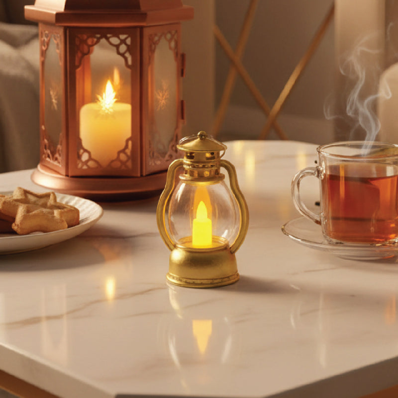 Mini Linterna Decorativa con Falsa Vela LED - 9cm