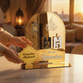 Decoración de Acrílico Calendario Ramadán - Dorado