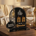 Calendario Ramadán Decoración Acrílico - Negro