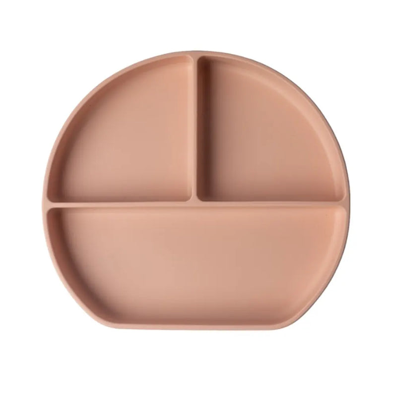 YUMMY Silicone Multi-Compartment Plate with Suction Cup 4M+ - Blush