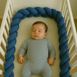 Babymat Protector de Cuna Trenzado - Azul Oscuro