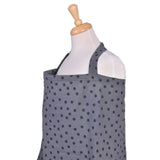 Bambidou Tablier d'allaitement en Gaze - Gris à pois