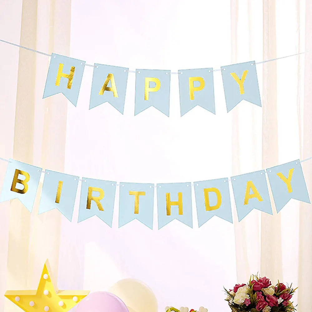 Banner de Feliz Cumpleaños – Azul claro