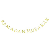 Bannière de Lettres de Ramadan 3 Mètres - Doré