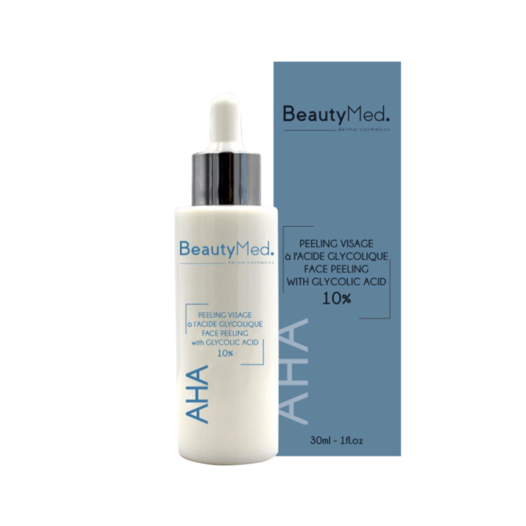 Tube Beauty Med AHA crème peeling visage acide glycolique 10% 30 ml