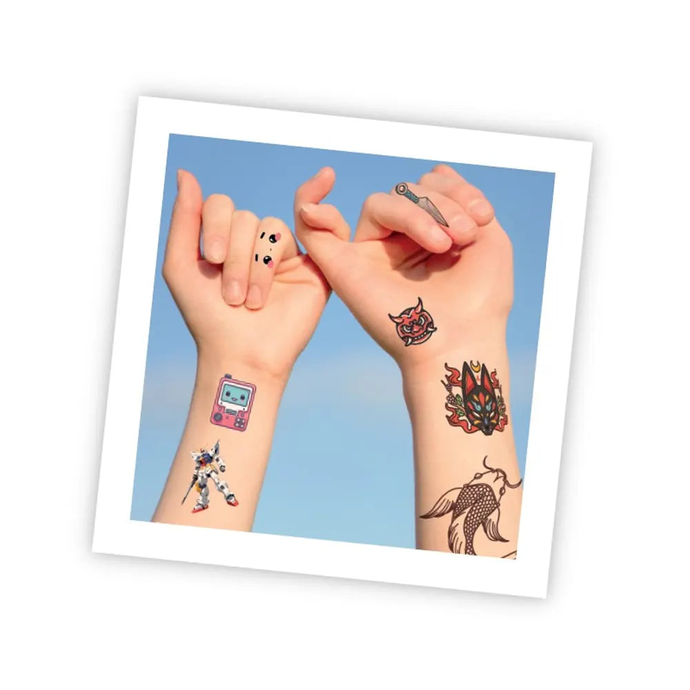 Buki 75 Kawaii Manga Temporary Tattoos – 6Y+