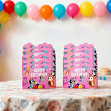 Cartes d’Anniversaire Rose Bluey – 10 Pièces