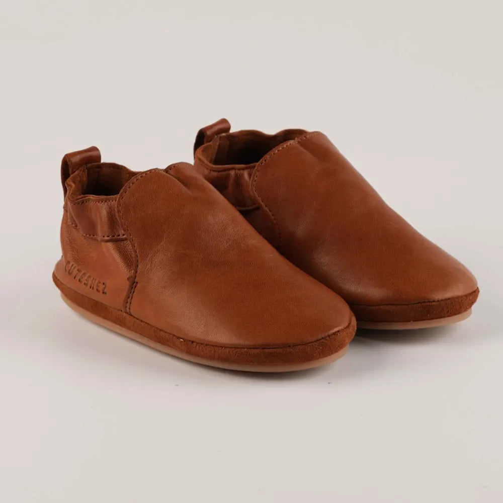 Cuteshez Leather Baby Slippers – Basic Taba
