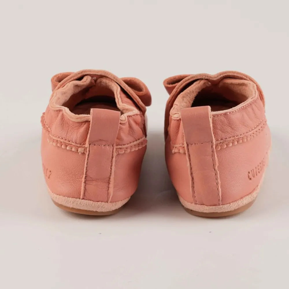 Cuteshez Chaussons Bébé Cuir – Papillon Rose