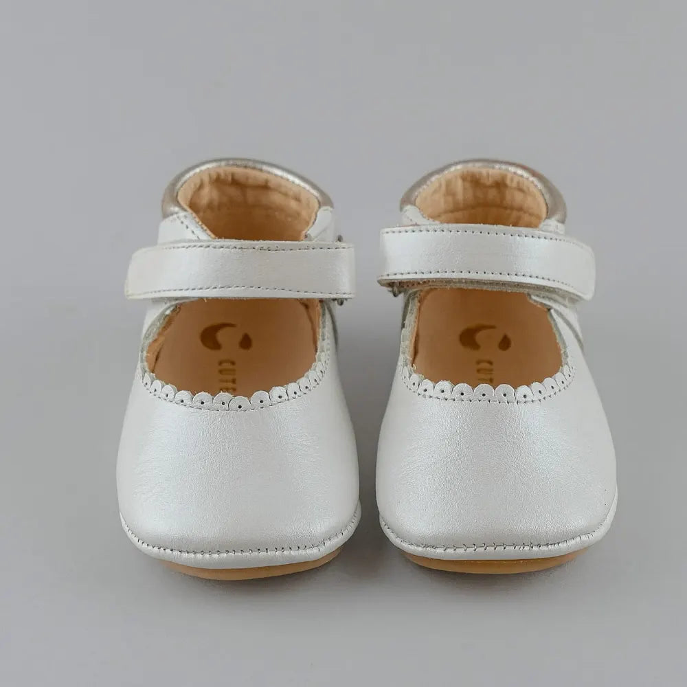 Cuteshez Escarpin Cuir - Blanc Dentelle