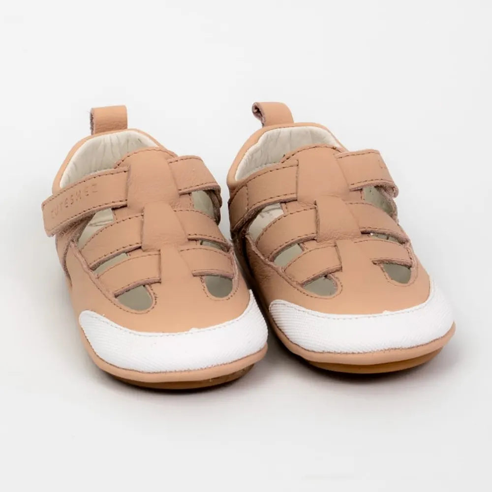 Cuteshez Sandales Premiers Pas en Cuir Souple - Rose
