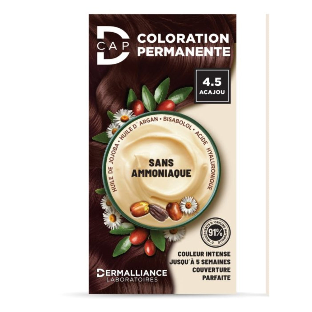 D-CAP Coloration 4.5 Acajou – boîte de coloration cheveux