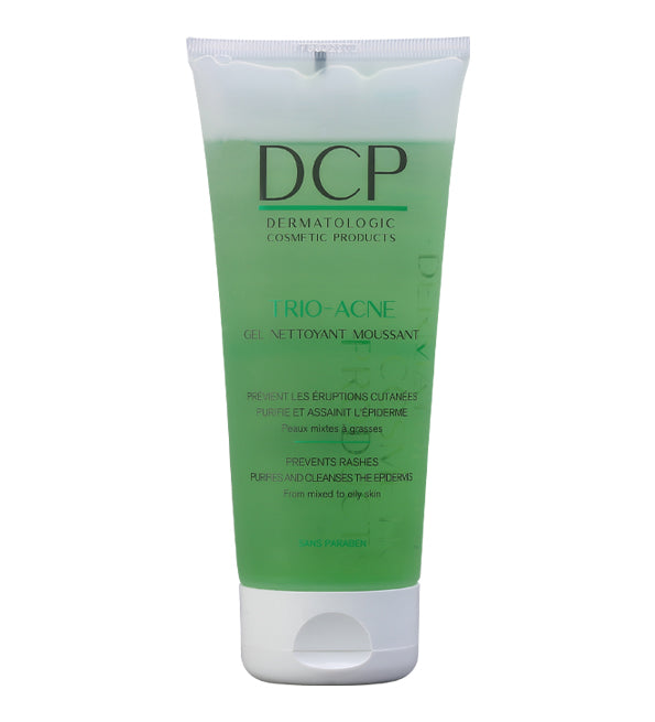 DCP Trio Acné Gel Nettoyant Moussant 200 ml – flacon, vue de face