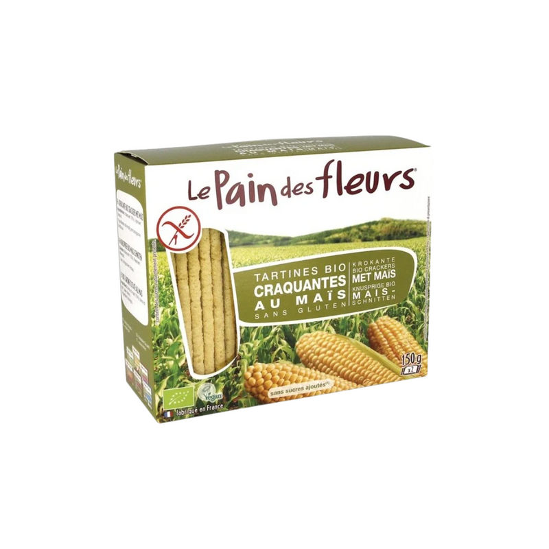 خبز مقرمش Le Pain des Fleurs بالذرة والأرز – 150 غ