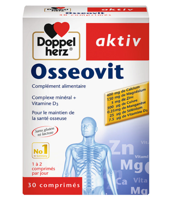 Doppel Herz Aktiv Osseovit 30 comprimés – boîte du complément alimentaire