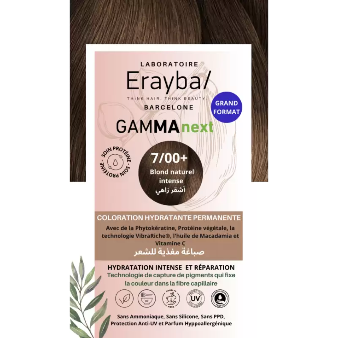 Erayba Gamma Next Coloración 7/00+ Rubio Natural Intenso Coloración Hidratante Permanente
