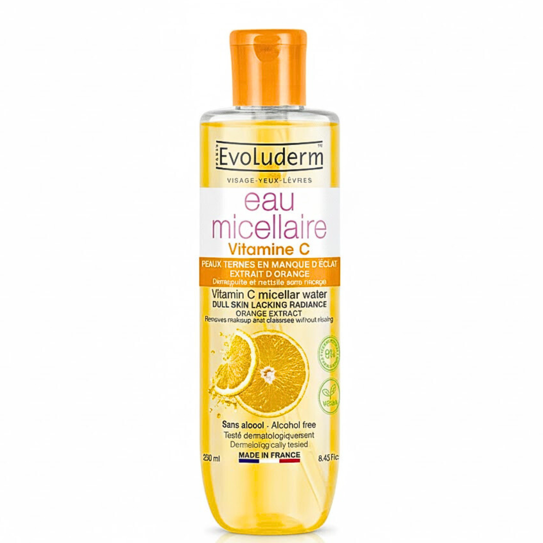 Flacon Evoluderm eau micellaire vitamine C 250 ml