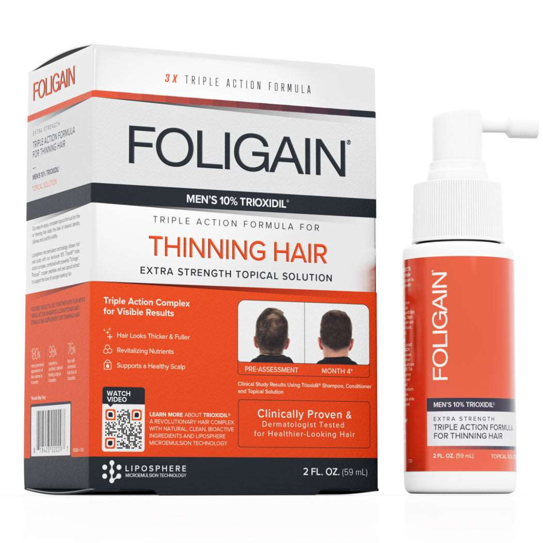 Foligain Lotion Triple Action Trioxidil 10% pour homme