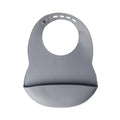 YUMMY Bavoir en Silicone avec Poche 4M+ - Gris