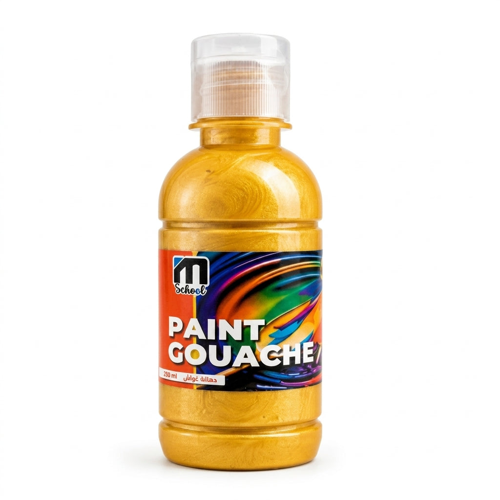 M.School Gouaches en Bouteille de 250 ml - Dorée