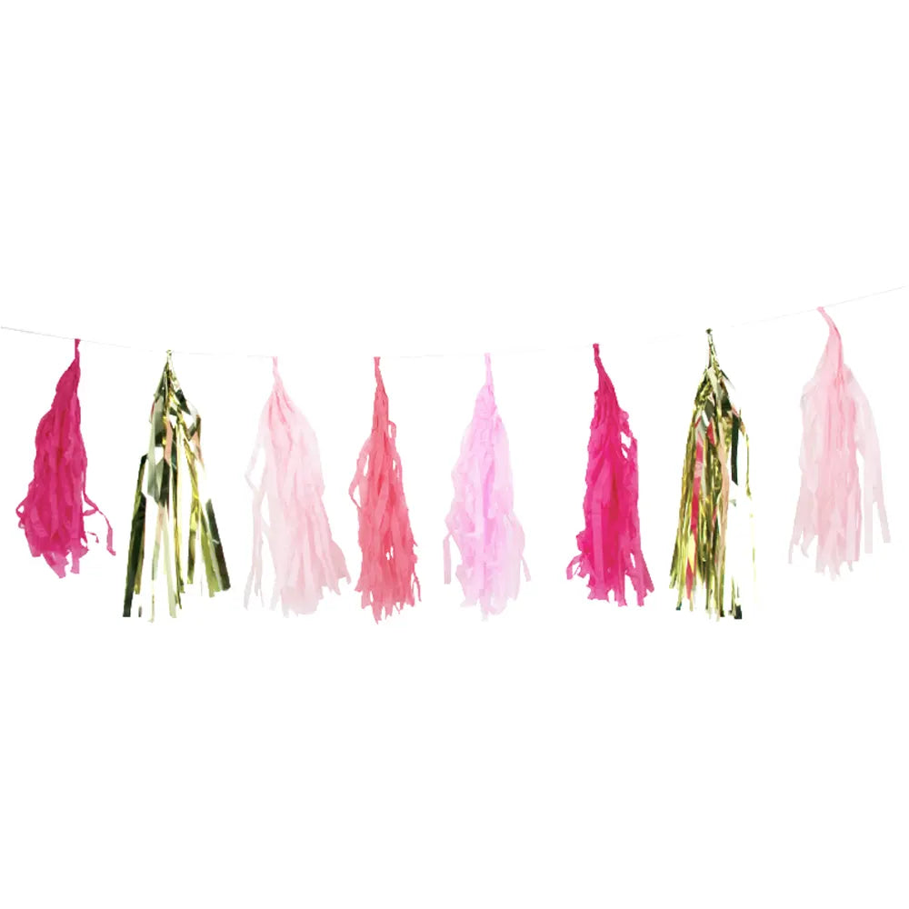 Guirlande Pompons Rose – 200 cm