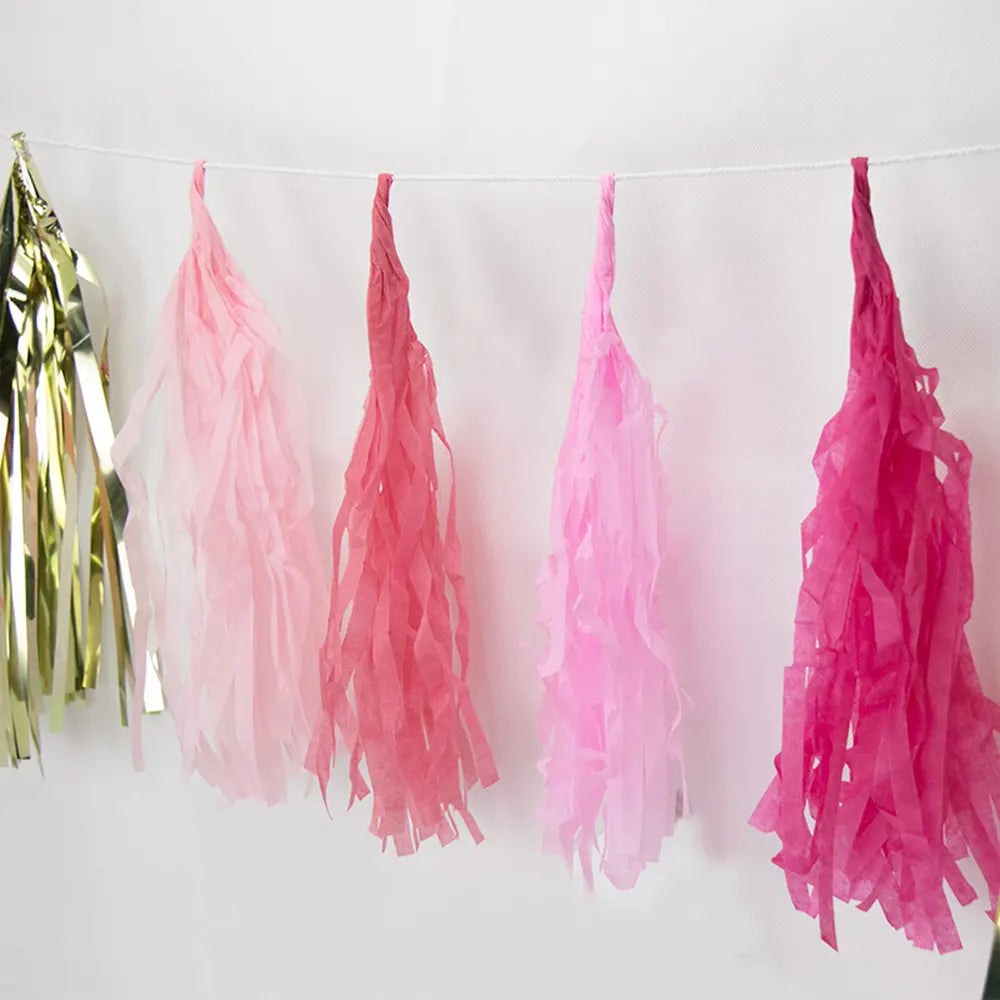 Guirlande Pompons Rose – 200 cm