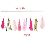 Guirlande Pompons Rose – 200 cm