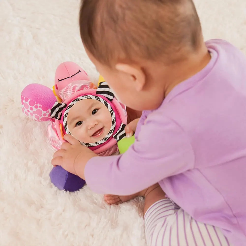 Infantino Mirror Turtle Friend Rattle 0M+ - Pink