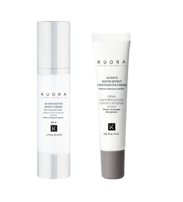 Coffret Kuora Effet Botox 28 jours : crème visage 50 ml et soin contour des yeux