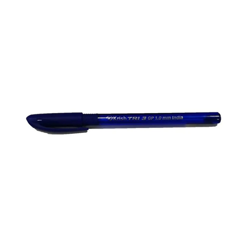 Krish Stylos à bille Tri-3, 1,00 mm - Bleu