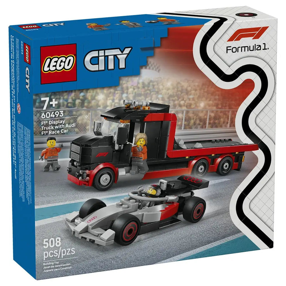 Lego F1 Display Truck with Audi F1 Race Car 7A+