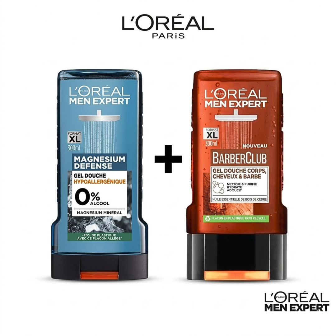 L'Oréal Paris Men Expert pack gel douche Magnesium et Barber Club