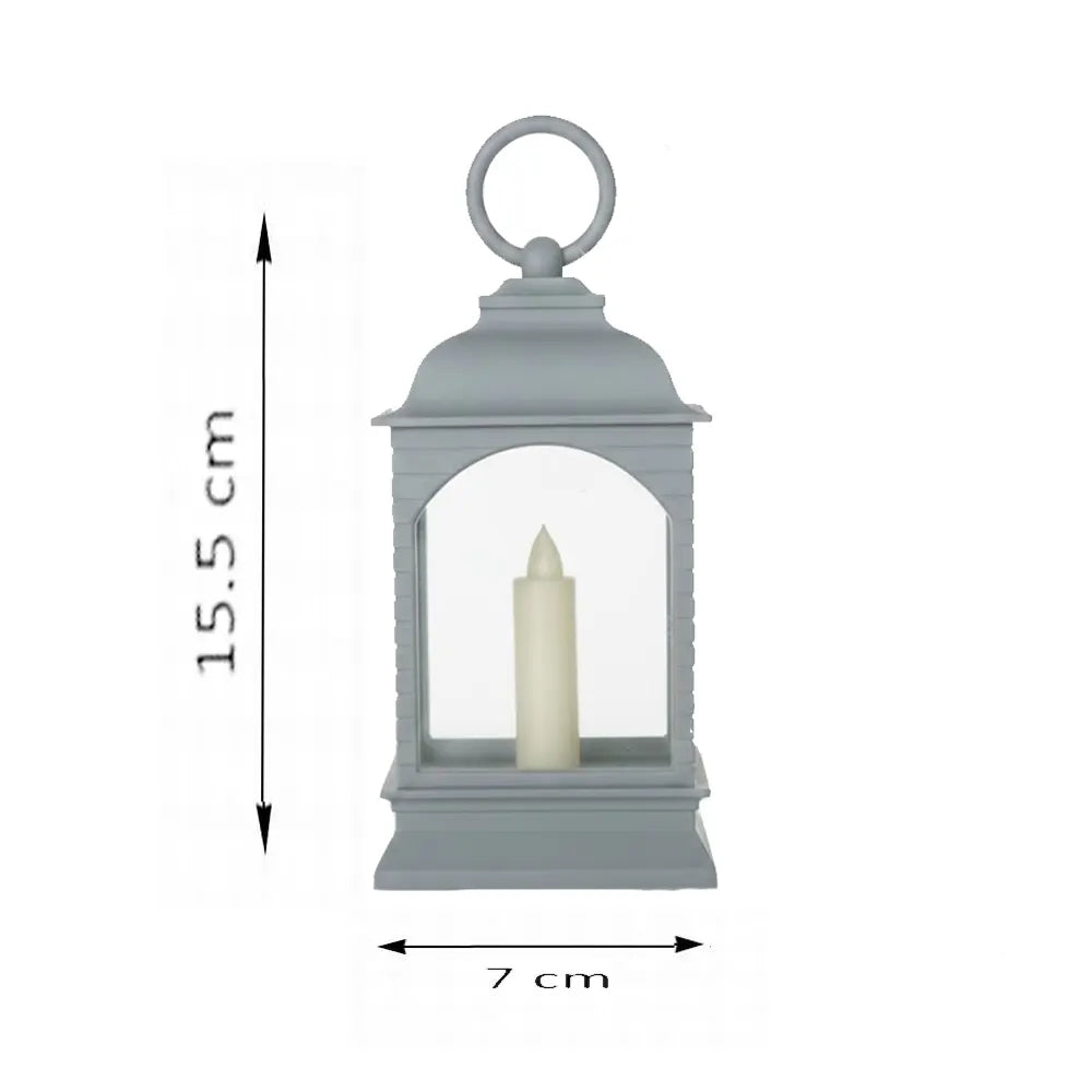 Lanterne avec Bougie Artificielle Ramadan - Blanc