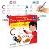 Lettres Majuscules Bâtons – Mon Livre Ardoise Effaçable - 3-6A