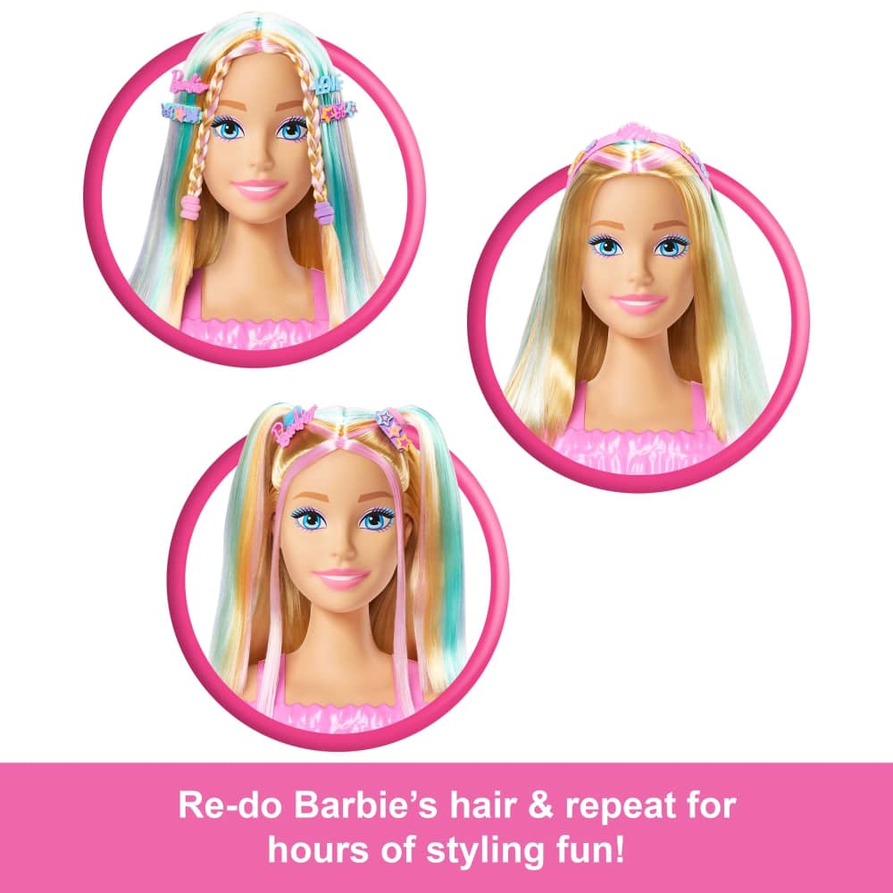 Mattel Barbie Tête à Coiffer Blonde avec Accessoires – 3A+