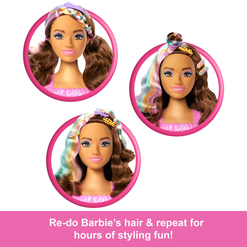 Mattel Barbie Tête à Coiffer Color Reveal Cheveux Bruns – 3A+