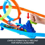 Mattel Hot Wheels Piste Looping Cyclone avec Voiture – 4A+
