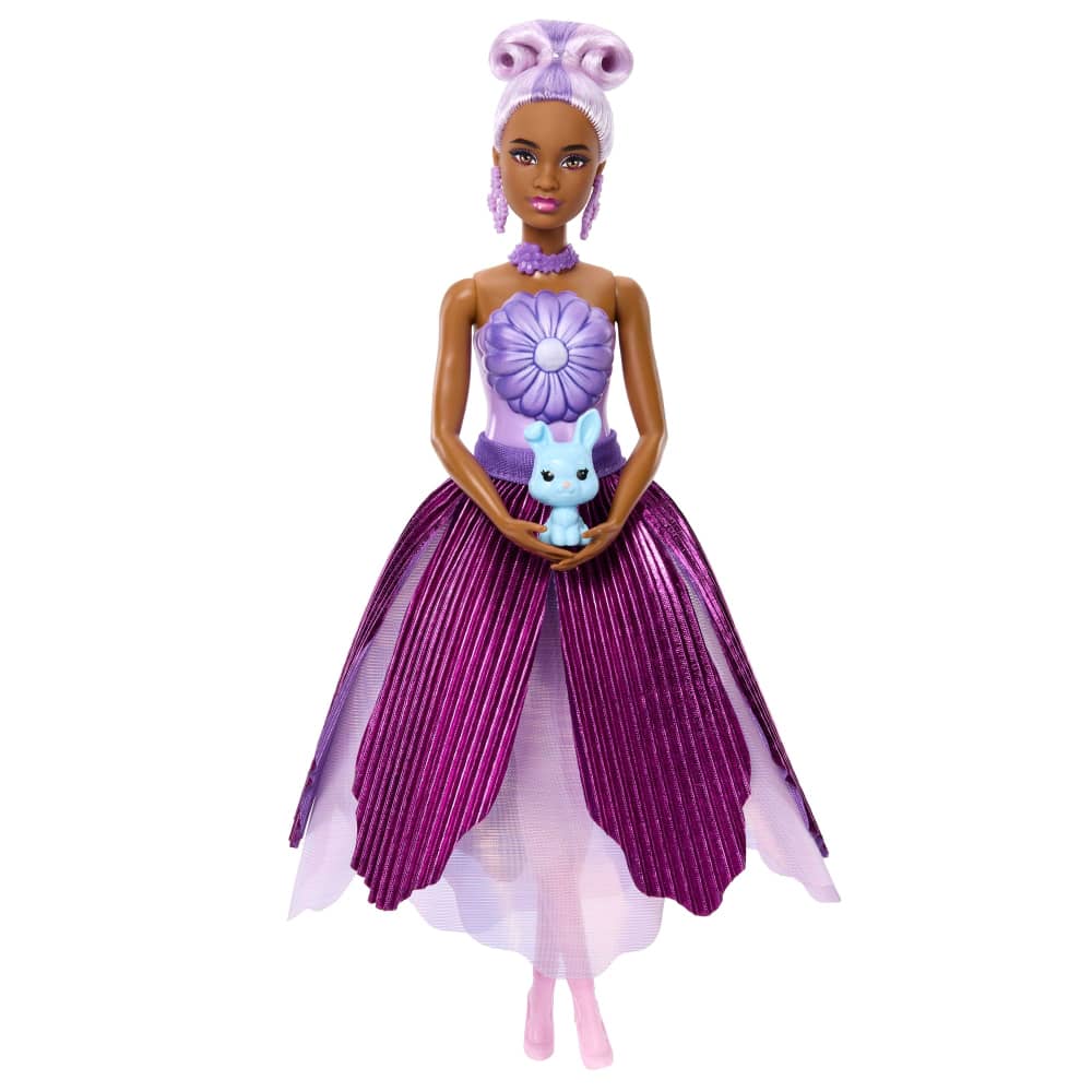 Mattel Barbie Petal Pop Poupée Parfumée Violette Robe Mauve – 3A+