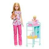 Mattel Barbie Coffret Pédiatre Poupée Blonde et 2 Bébés – 3A+