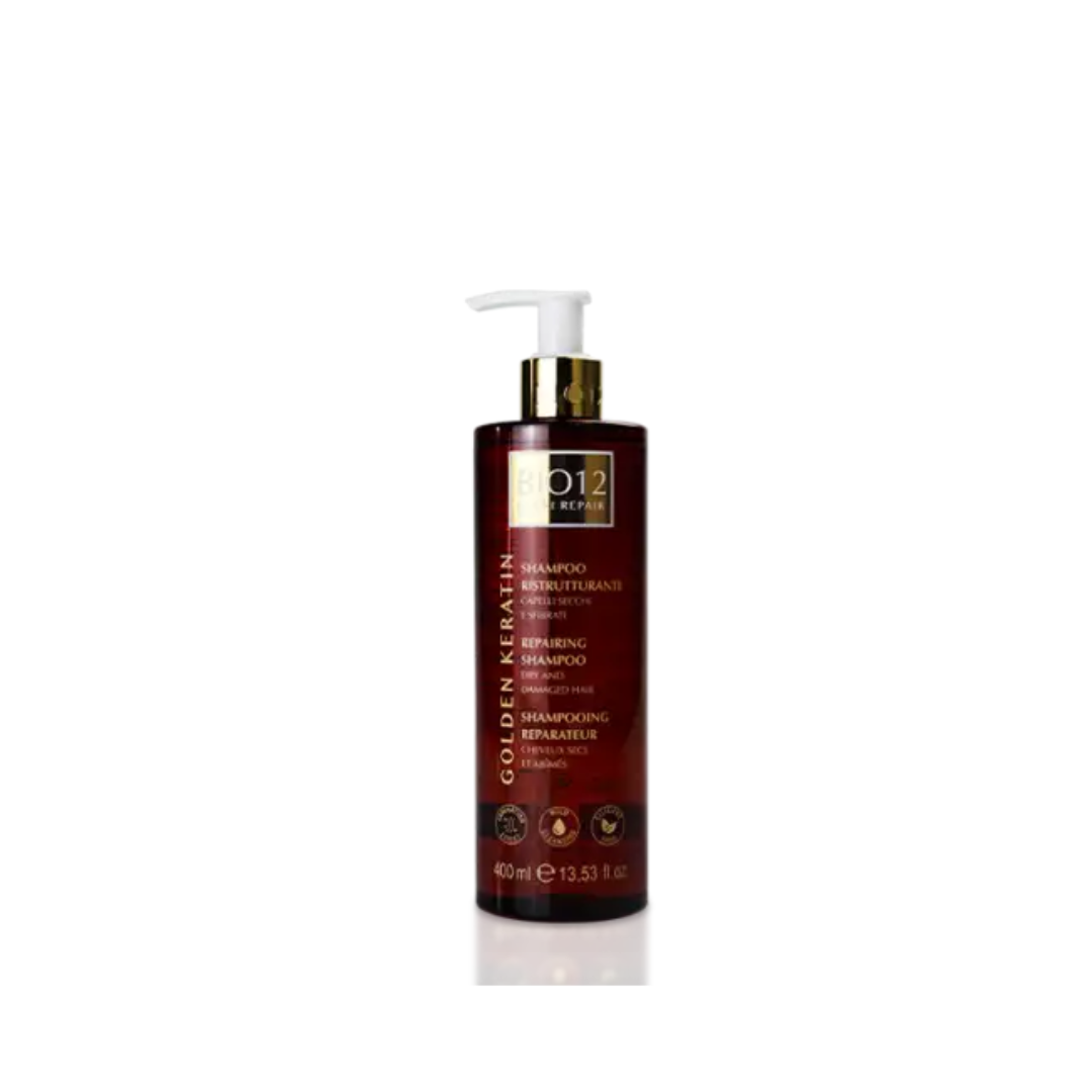 M&D BIO12 shampooing réparateur cheveux secs et abîmés 400 ml – flacon