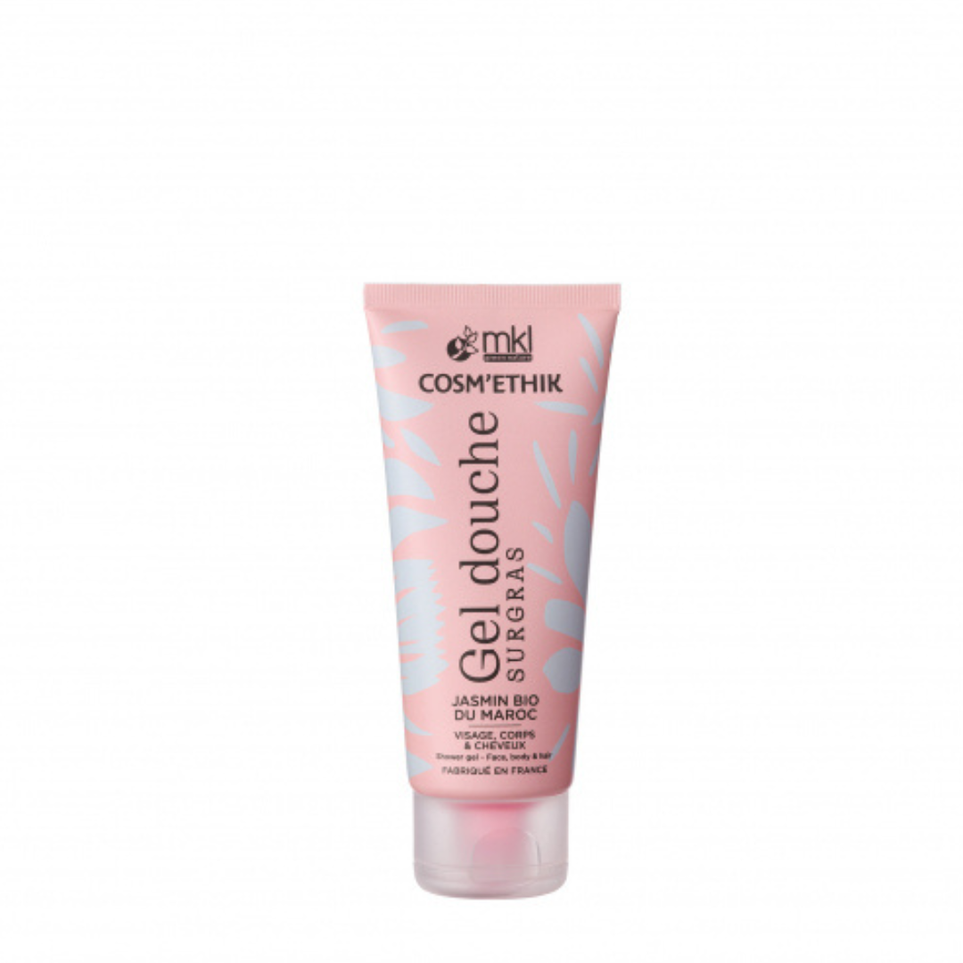 MKL Cosm'ethik gel douche jasmin bio du Maroc 200 ml, flacon