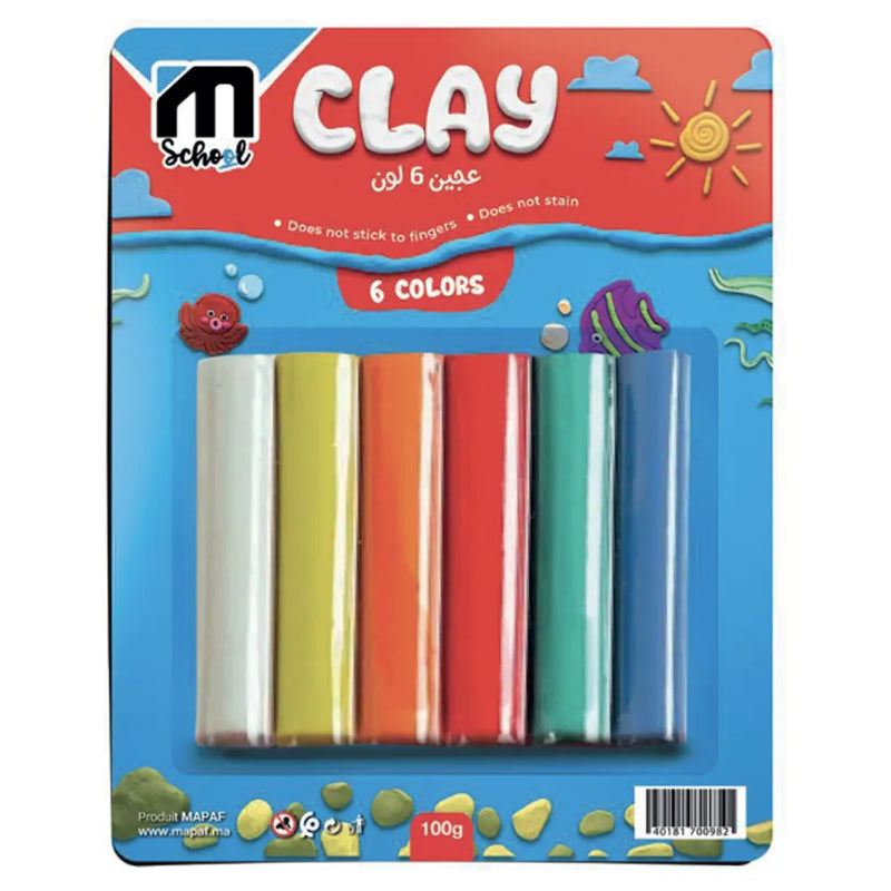 M.School 6 Colors Soft Modeling Clay 42 g