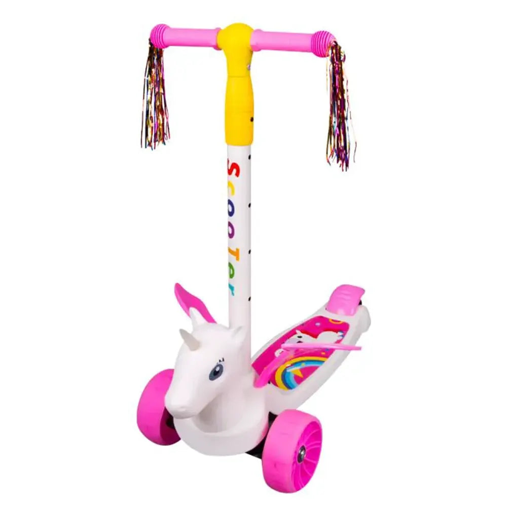 Patinete Infantil de 3 Ruedas Unicornio Blanco - +3A