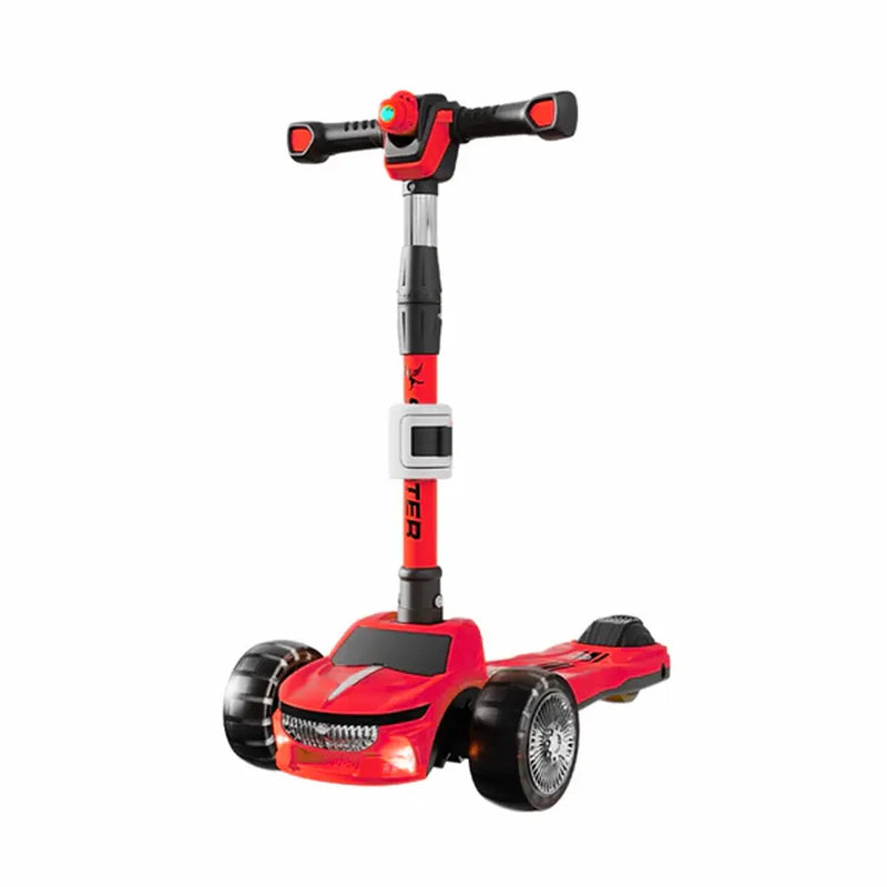 Patinete Infantil de 3 Ruedas Temática Coche Deportivo Rojo - +3A