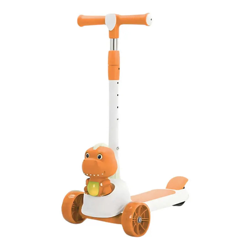 Patinete Infantil de 3 Ruedas Temática Dinosaurio Amarillo - +3A