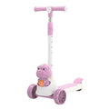 Patinete Infantil de 3 Ruedas Temática Dinosaurio Rosa - +3A