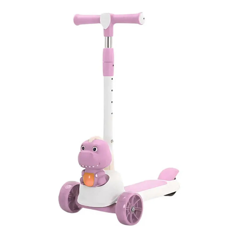 Trottinette Enfant 3 Roues Thème Dinosaure Rose - 3A+