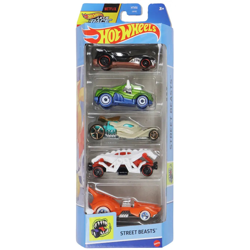 Mattel Pack de 5 Coches Hot Wheels – Street Beasts
