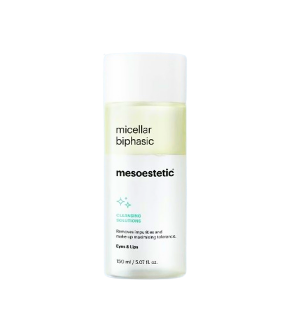 Flacon Mesoestetic démaquillant biphasé yeux et lèvres 150 ml